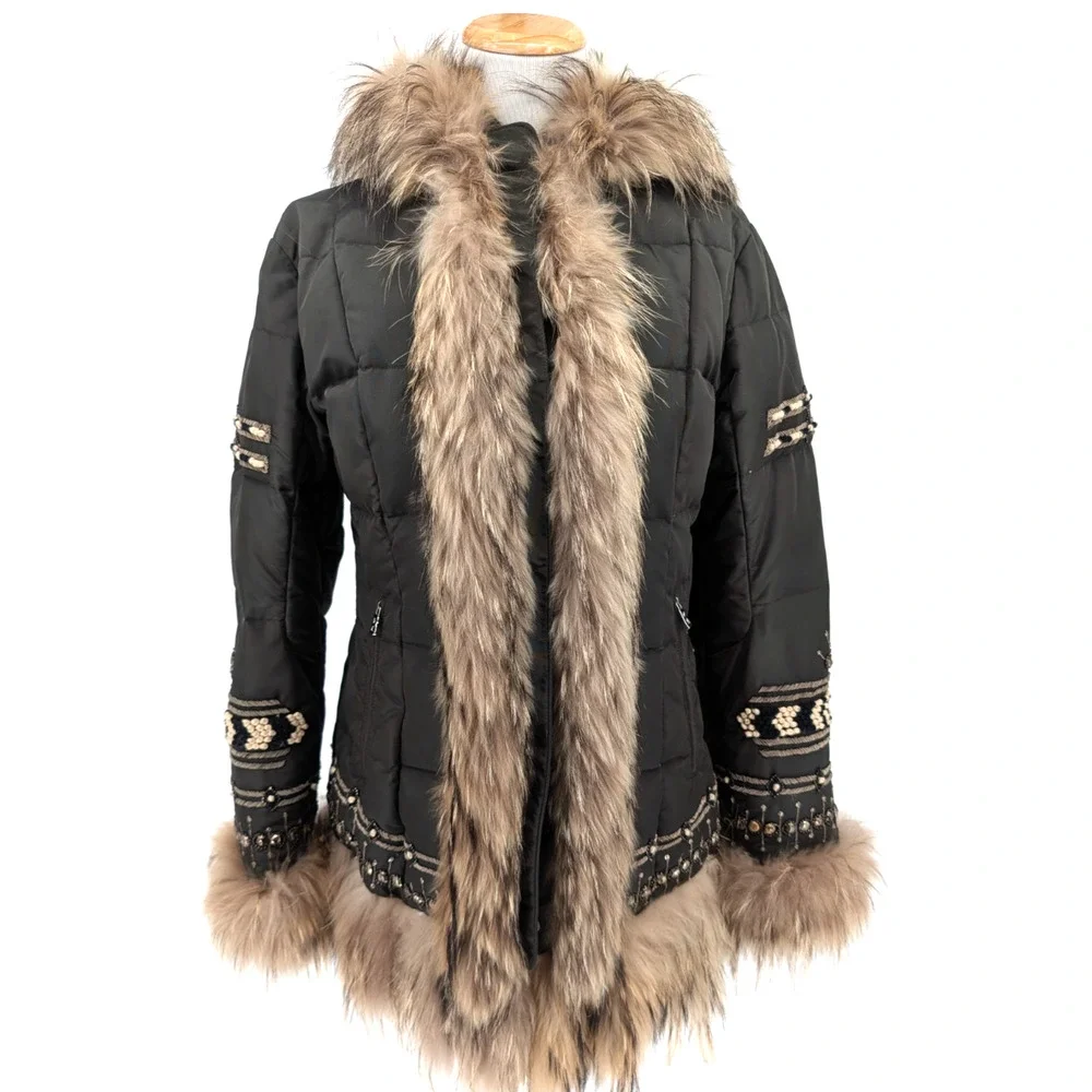 True vintage. RARE Bogner Jacket with Fur Trim - Picture 2 of 16
